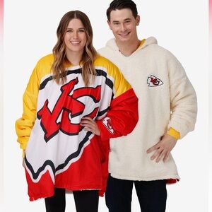 KC Kansas City Chiefs Reversible Hoodie Sherpa